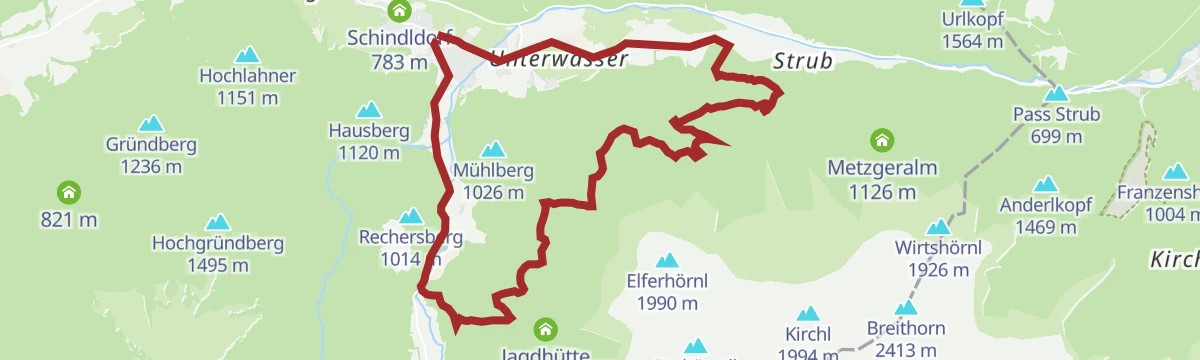 Route map: Panoramaweg Waidring 239